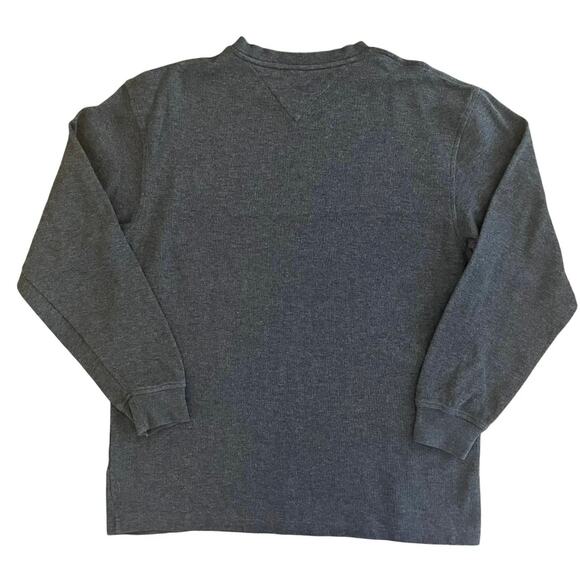 Vintage Tommy Hilfiger Y2K Sweater Mens L High V Neck Grunge Stripe Logo 90s - Picture 5 of 10